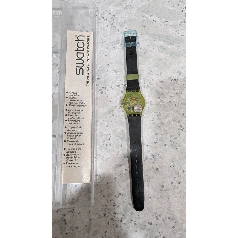 Vintage 1989 Swatch Casbah Rock Watch LN105 w/ Original Case